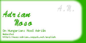 adrian moso business card
