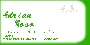adrian moso business card